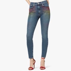 Stephanie Gottlieb x Joe's The Charlie Ankle Rainbow Embellished Jeans